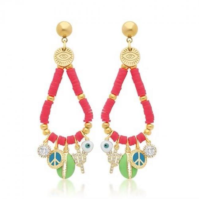 Boucle d’oreille Cauri Rose Madamirma