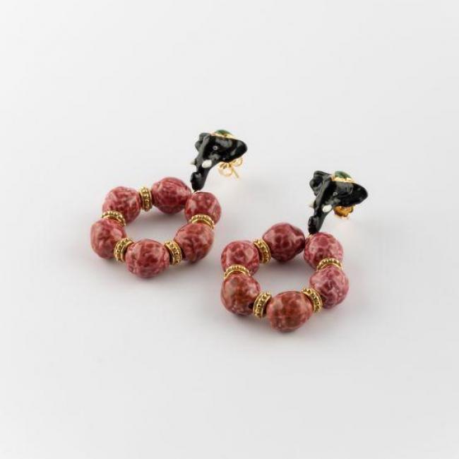 Boucles D’oreilles Rondes Eléphant Nach