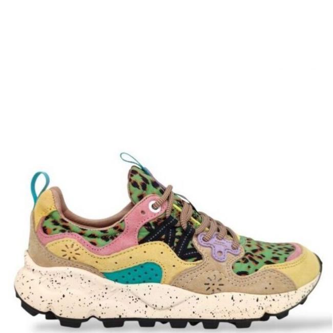 Yamano 3 W Suede Print Leo - Beige Sand