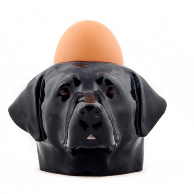 Black Labrador Face Egg Cup
