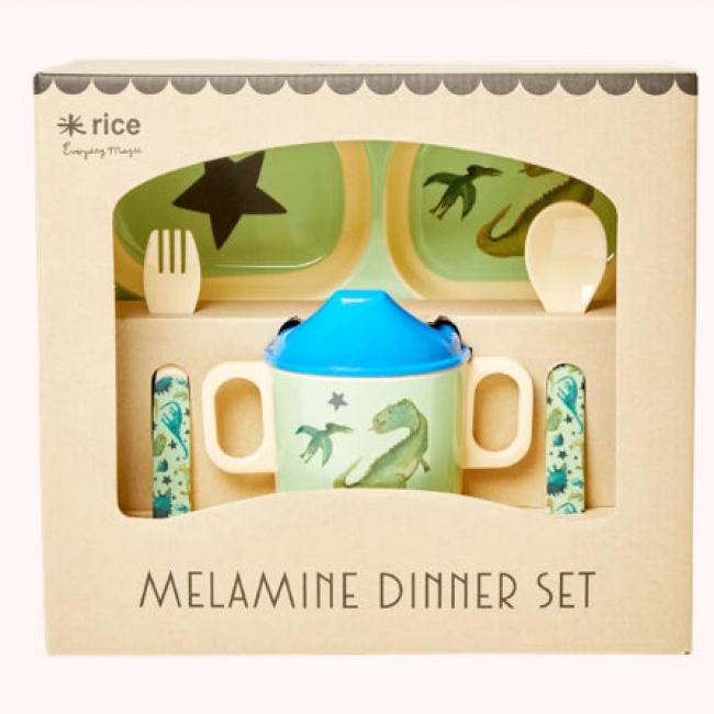 Set en mélamine - Dinosaure