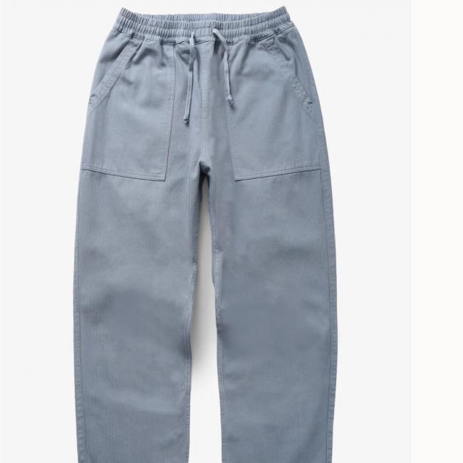 Pantalon Herringbone Bleu