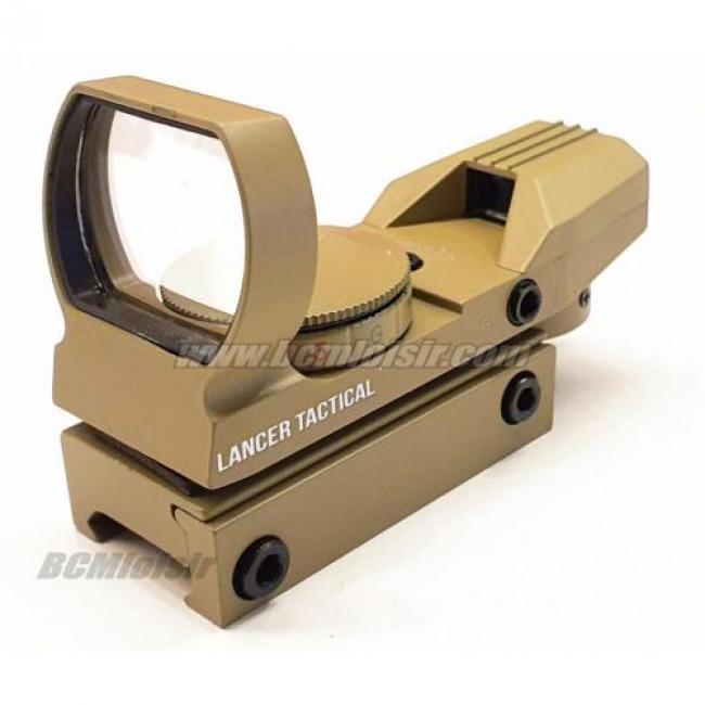 Point Rouge et Vert Reflex 4 Reticules Full Metal Tan