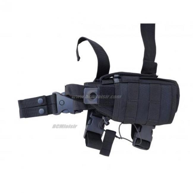 Holster de cuisse vertical DMoniac noir porte-chargeur