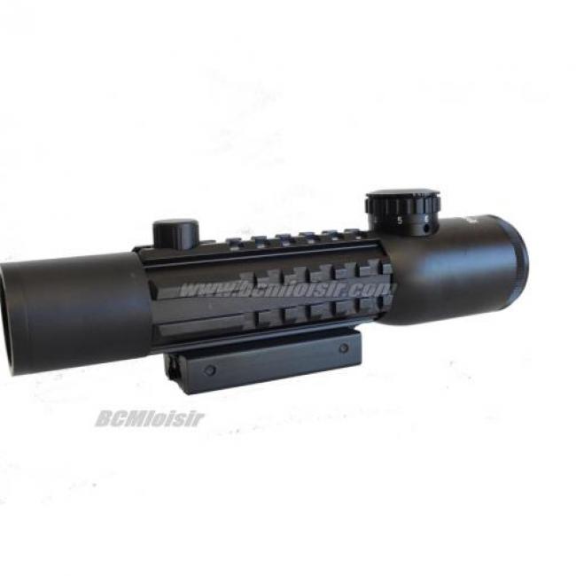 Lunette de visée 4x28e triple rail + fixations