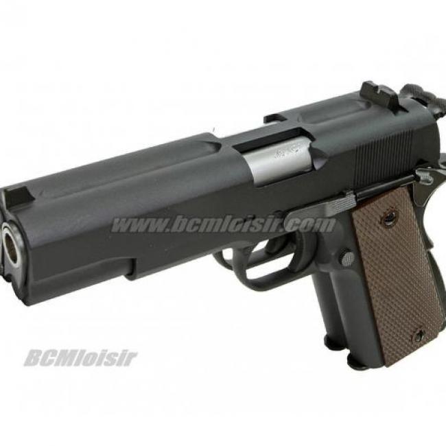 WE 1911 Dueller Double Canon Full Metal Black Gaz Blowback