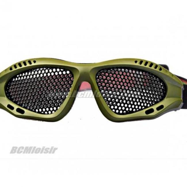 Lunettes Commando de Protection Grillagé Olive