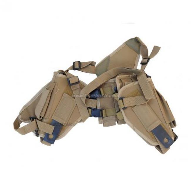 Holster horizontal double DMoniac TAN porte-chargeur