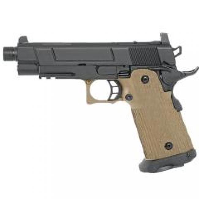 Pistolet R504 VII Pro Ful Metal Gaz Blowback Tan