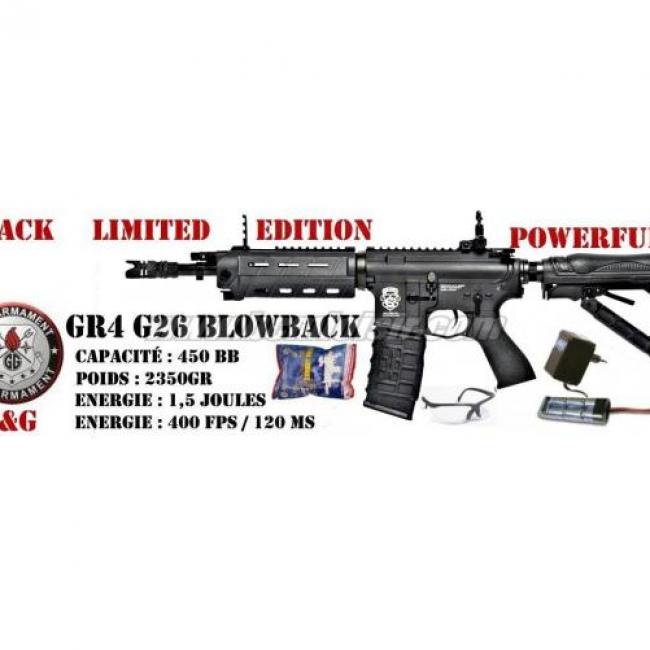 Pack GR4 carbine G26 blowback by G&G black