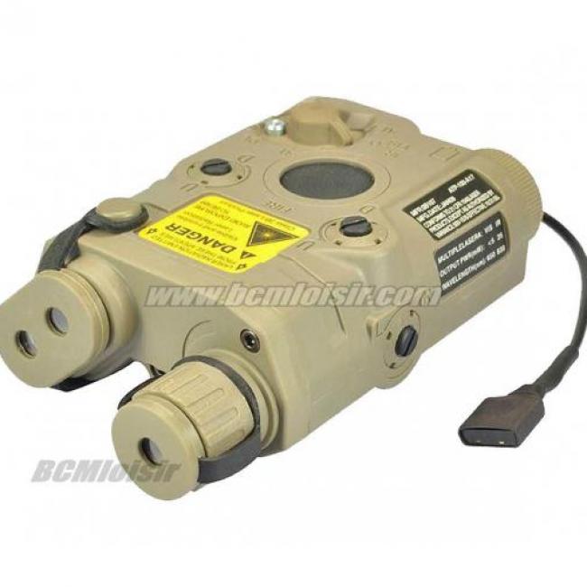 Boitier AN PEQ-15 Tan avec Laser Rouge Class 2