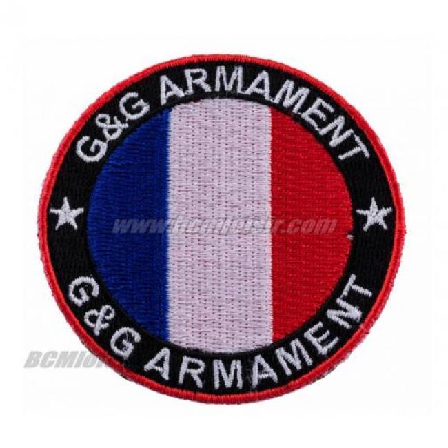 Ecusson Brodé Drapeau Francais G&G Patch Velcro