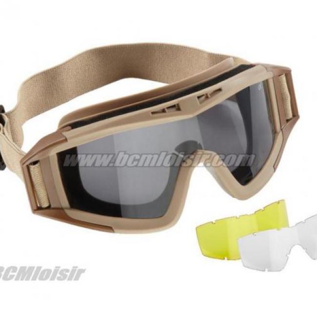 Masque de protection Tan MG200 Elite Force avec 3 ecrans