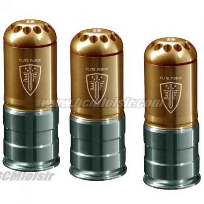 Pack de 3 Grenades 40 mm billes 6 mm 120 shots Elite Force