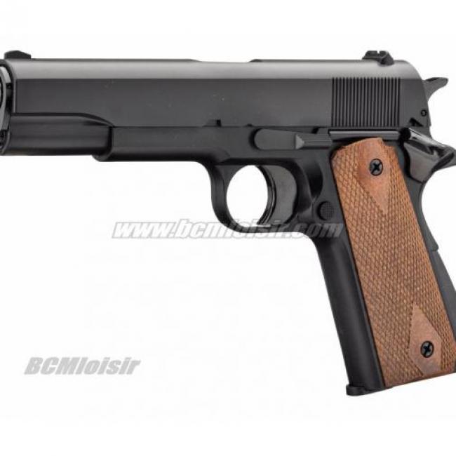 Replique Colt 1911 Noir GNB Gaz 1 Joule