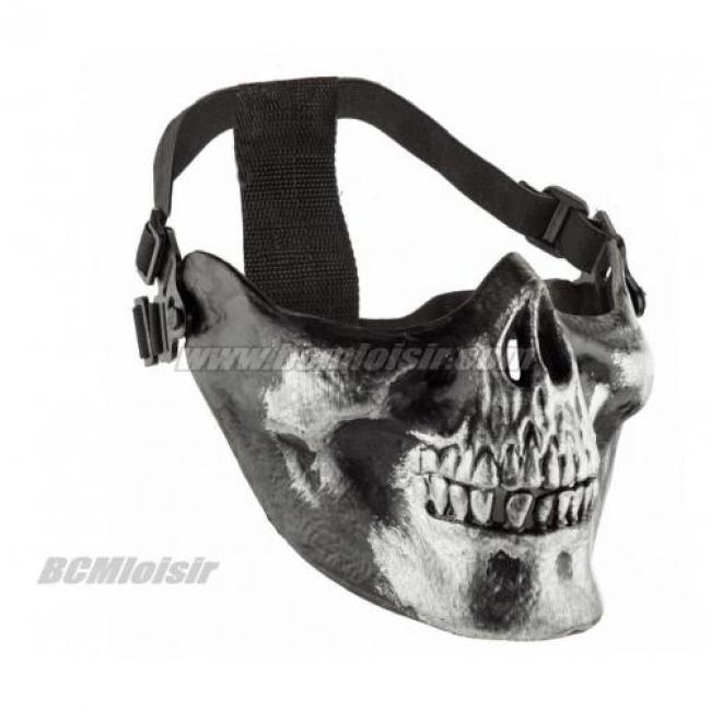 Bas de Masque Squelette Noir