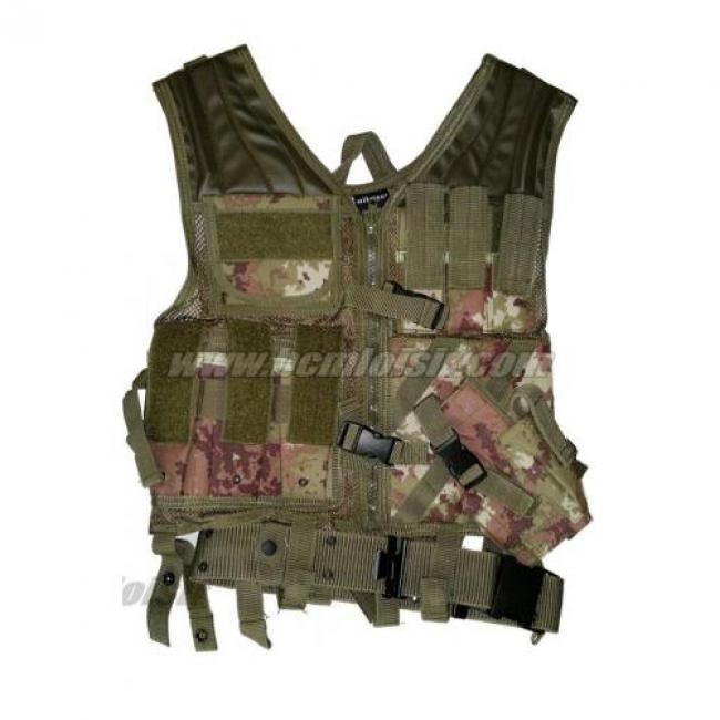 Veste tactique Végétale 8 poches Holster + Ceinturon