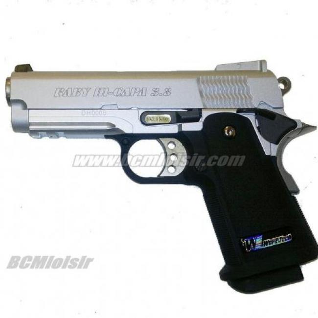 Hi-capa 3.8 baby silver full metal chrome GBB WE
