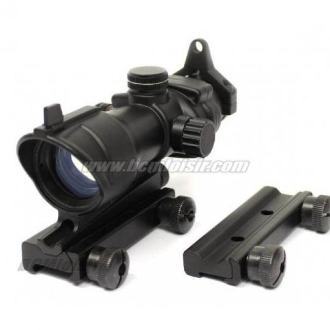 Lunette Point Rouge et Vert Acog 1X32 Black Double Rail