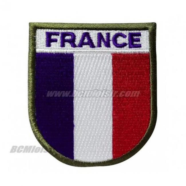 Ecusson Patch France Auto Agrippant Velcro
