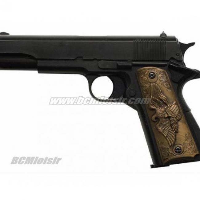 Replique Colt 1911 Eagle Noir GNB Gaz 1 Joule