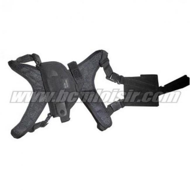 Holster d'epaule revolver noir porte douille
