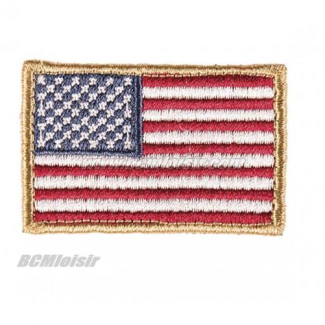 Ecusson Patch Brodé Drapeau USA Auto Agrippant Velcro X2