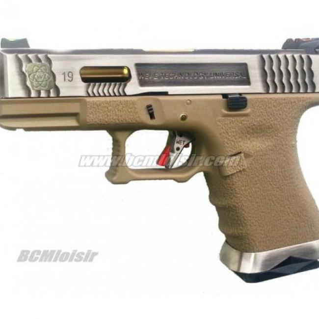 G19 G-Force T4 Metal Slide Silver Gold Tan GBB WE
