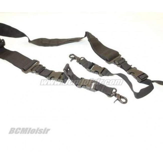 Sangle Renforcée Multi points noire fixation rapide