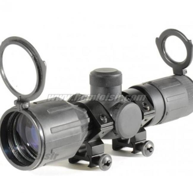 Lunette compact 3-9X40 caoutchouc avec reticule lumineux