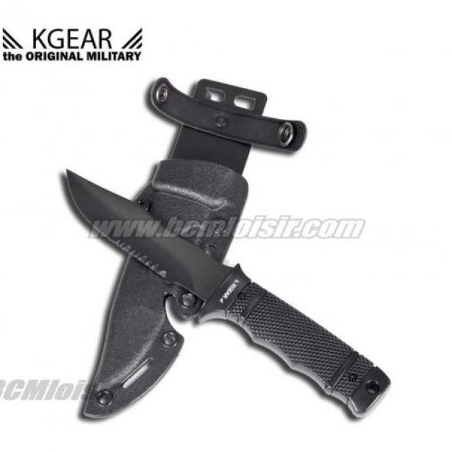 Couteau M37-K commando noir + étui factice en plastique