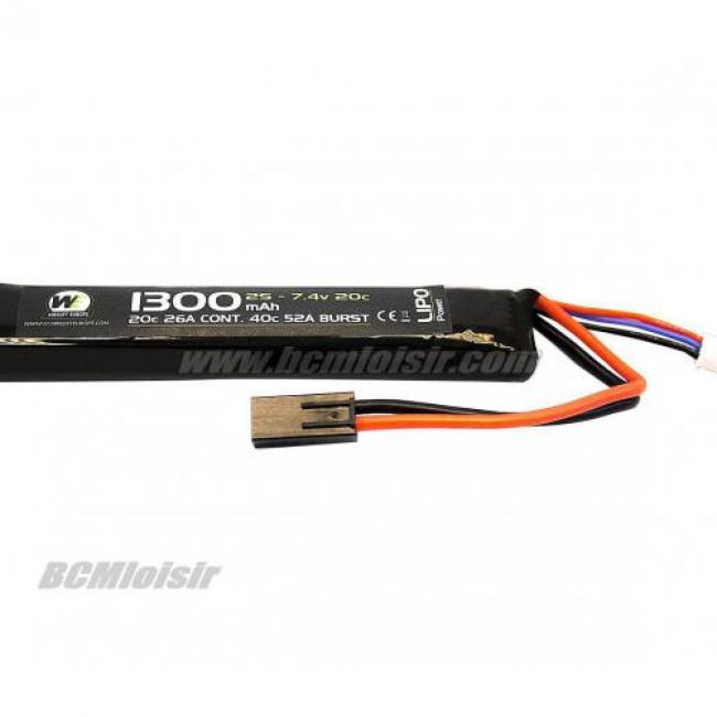 Batterie LI-PO 7,4 V Stick Compact 1300 Mah Nuprol
