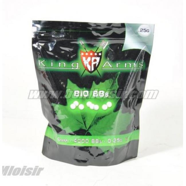 Billes King Arms precision sachet 1KG 0,25 gr bio