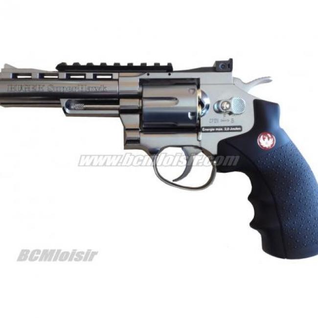Ruger super hawk 4" full metal chromé avec Balles CO2