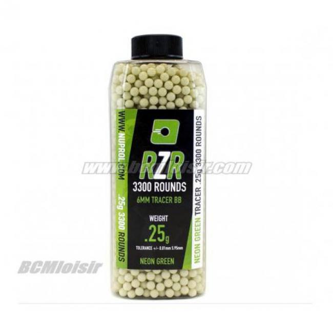 Billes Traçantes Fluorescentes Vertes 0,25 gr X 3300