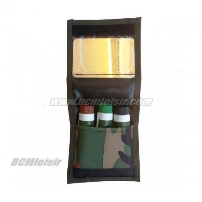 Etui Camo + miroir + Crème de camouflage tube 30gr (x3)