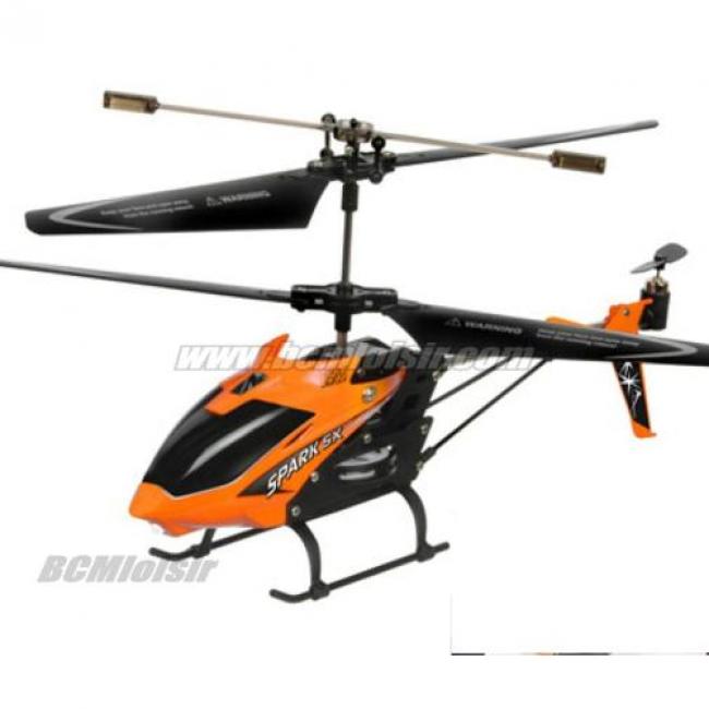 Hélicoptère Spark SX Orange 3 voies 2,4GHz Birotors