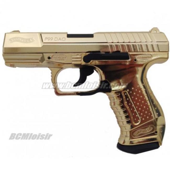 P99 Walther DAO Gold Custom Metal blowback CO2 1,9 J