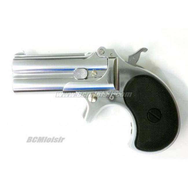 Derringer silver gaz double canon full metal