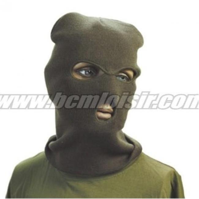 Cagoule 3 trous olive 100% DMoniac