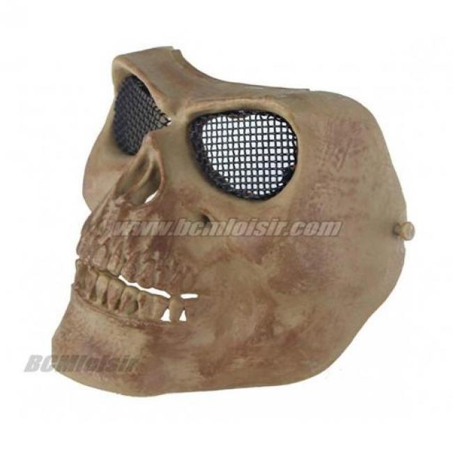 Masque Skull grillagé Tan Norme EN 1731 / 2006