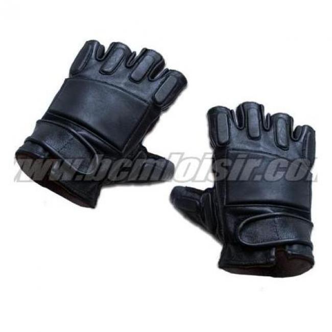 Demi gants SWAT en cuir noir King Arms