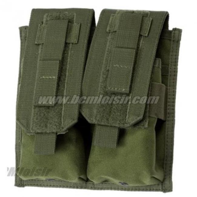 Poche pour chargeur double M4/Ak, modulable Olive