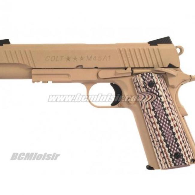 Colt 1911 M45 A1 Rail Gun Tan Full Metal Blowback CO2