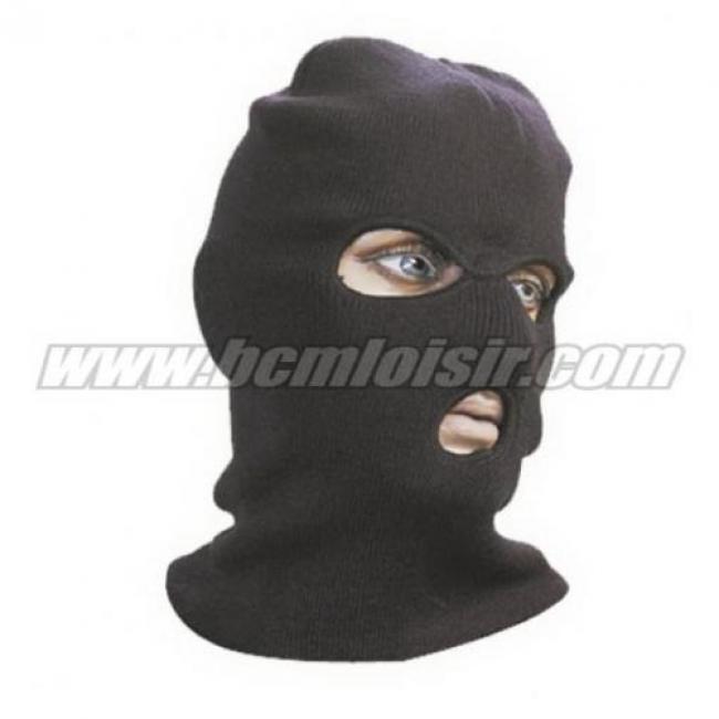 Cagoule 3 trous noire 100% DMoniac