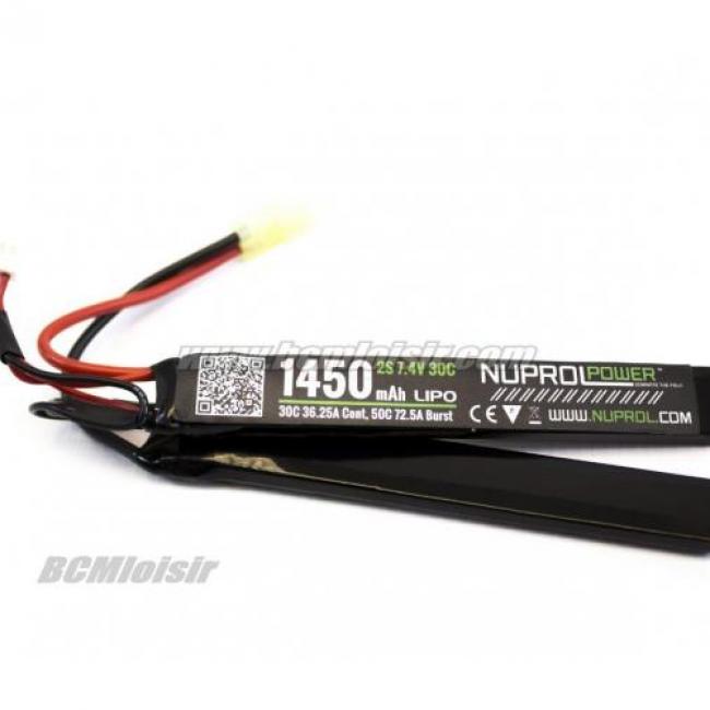 Batterie LI-PO 7,4v 2 elements 1450 mah 25C Nuprol