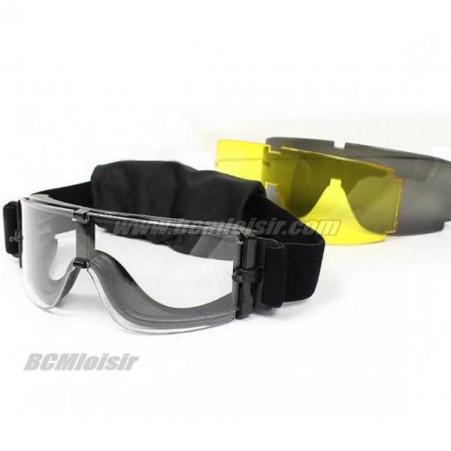 Lunette de Combat Type 5 Noire Classic Army 3 Ecrans avec Etui