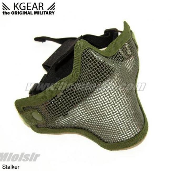 Masque bas de visage grillagé Olive anti condensation Stalker