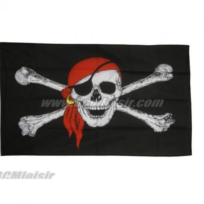 Drapeau Pirate Bandana rouge 90 X 150 cm