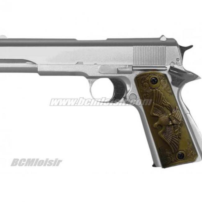Replique Colt 1911 Silver Eagle GNB Gaz 1 Joule